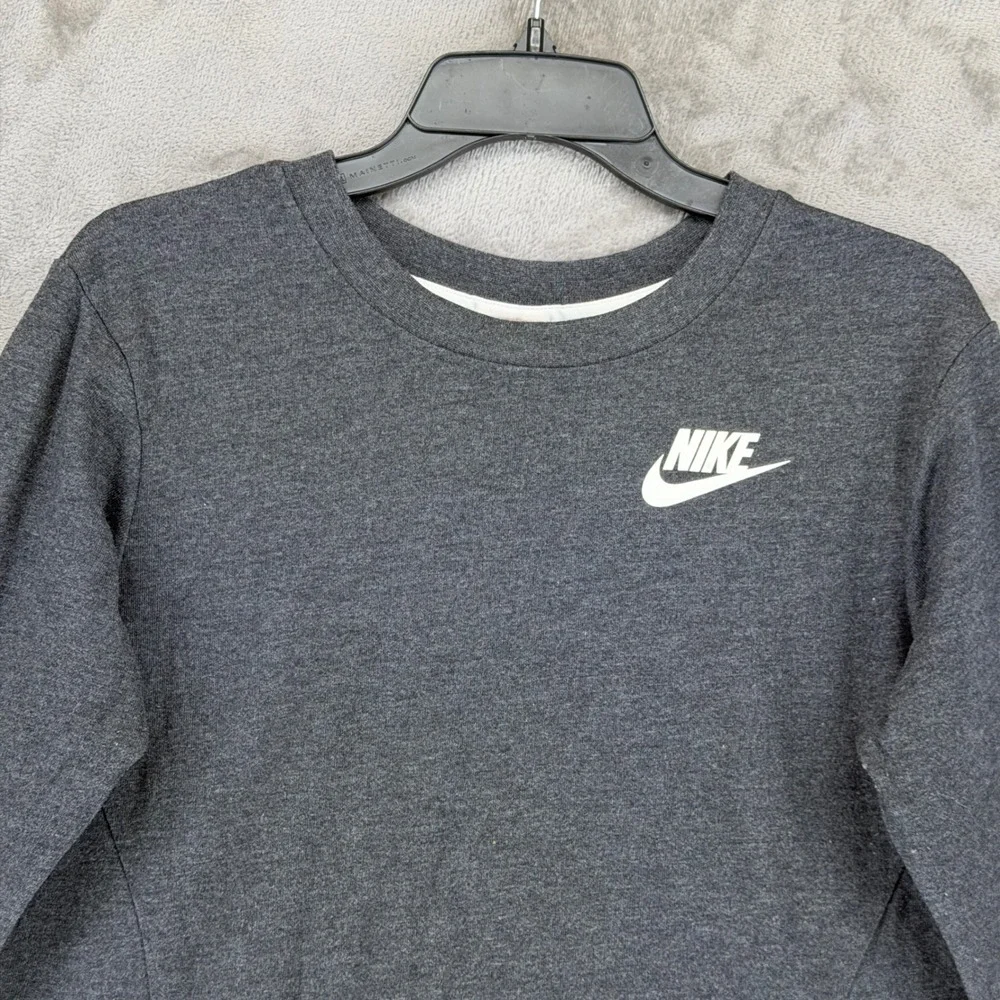 Nike Womens Sportswear Essential‎ Crewneck Sweatshirt Charcoal Grey 854953-032 S